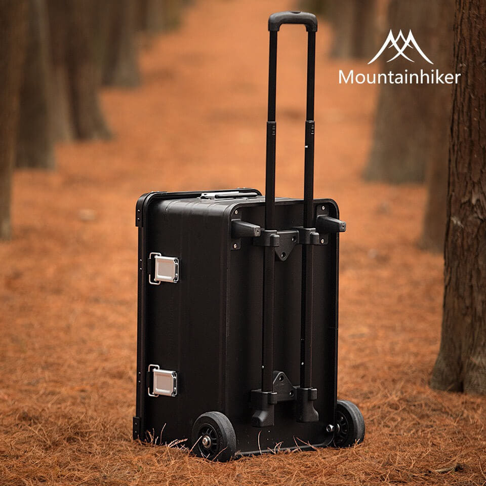 กล่องเก็บของ มีล้อลาก MOUNTAINHIKER 50 ลิตร,สีดำ